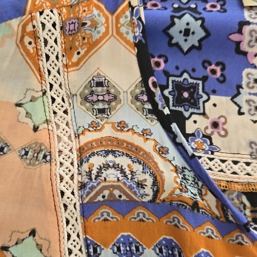 Democracy Multicolor Patchwork Blouse - image 5